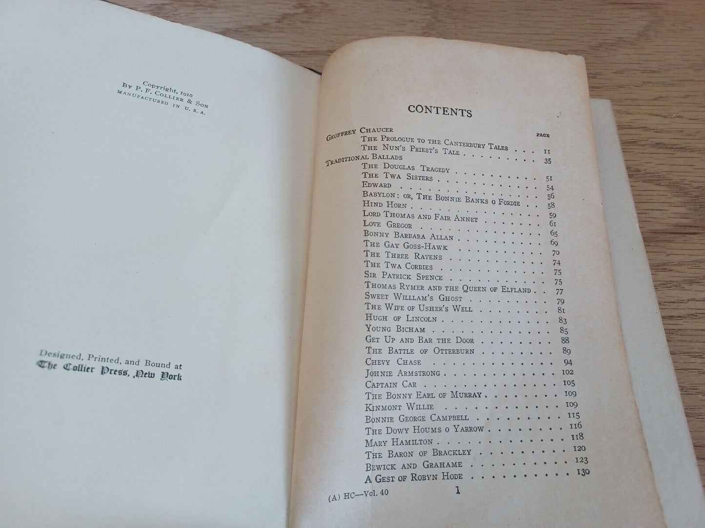 English Poetry Harvard Classics 1910 Volume 40 From Chaucer To Gray