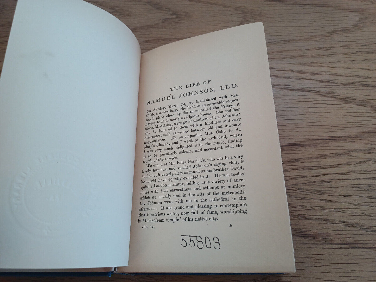 Boswell’s Life Of Johnson Vol Iv 1896 Augustine Birrell