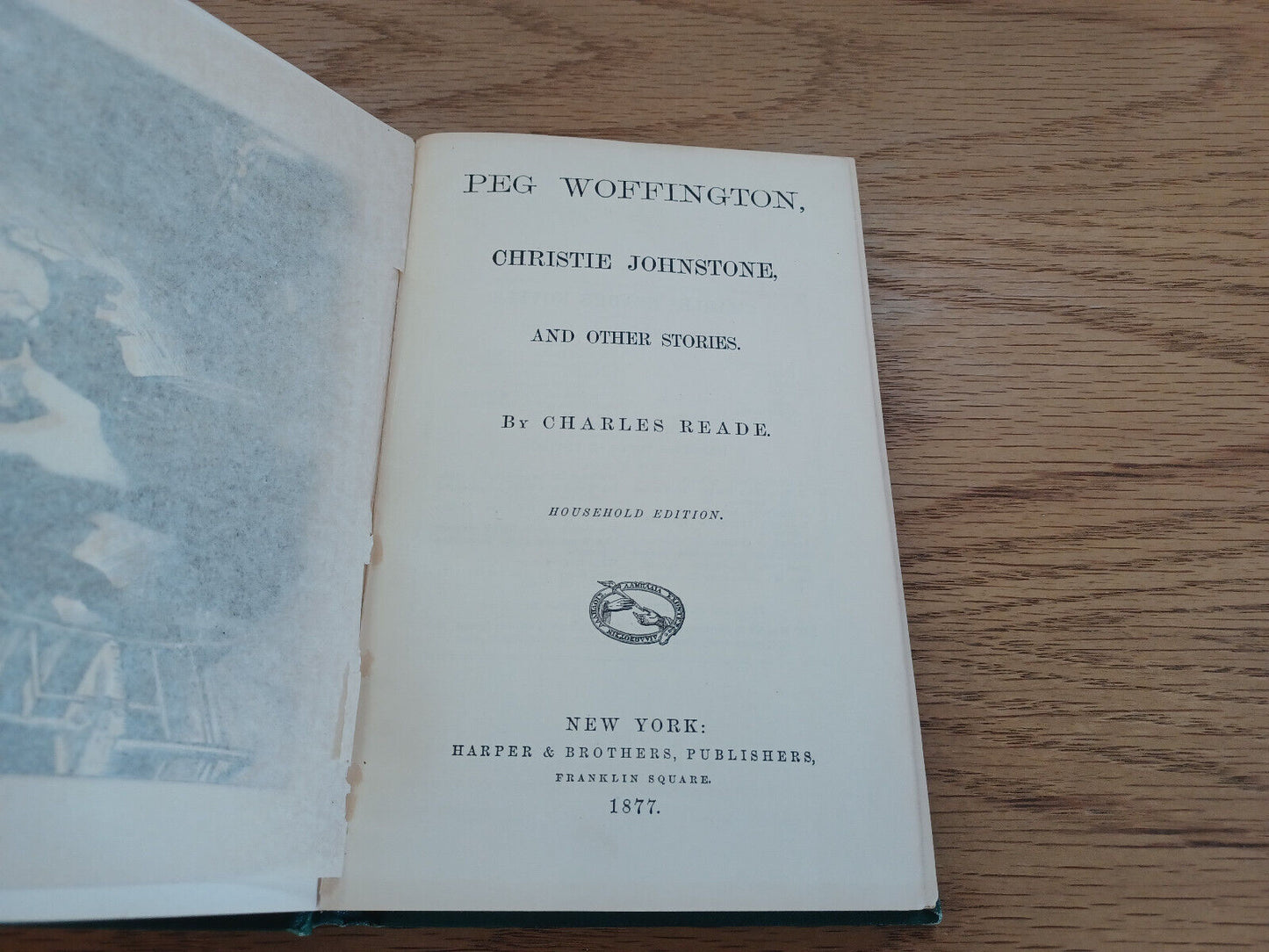 Peg Woffington Christie Johnstone Other Stories Charles Reade 1877 Household Ed