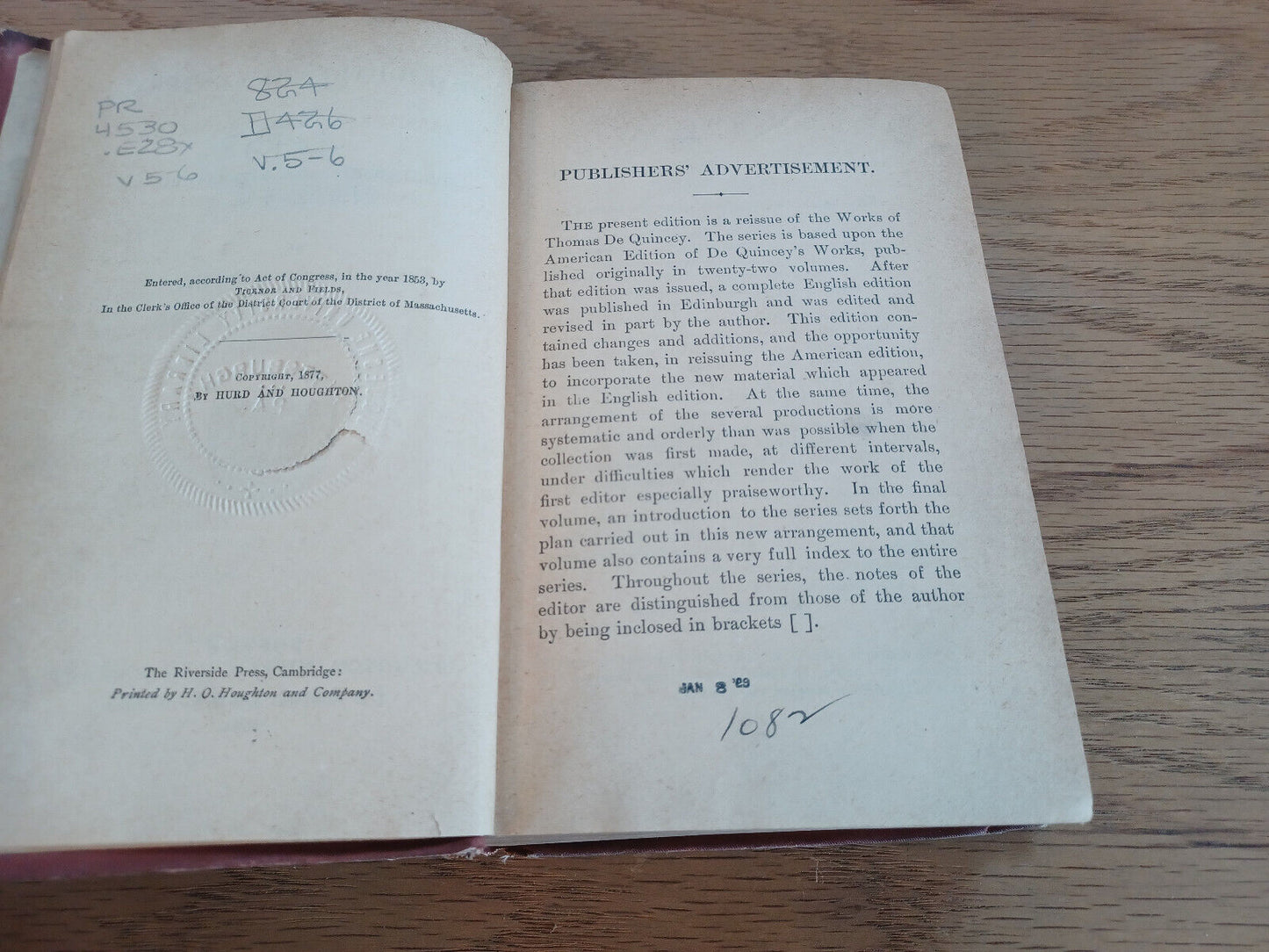 The Eighteenth Century In Scholarship And Literature Thomas De Quincey 1881
