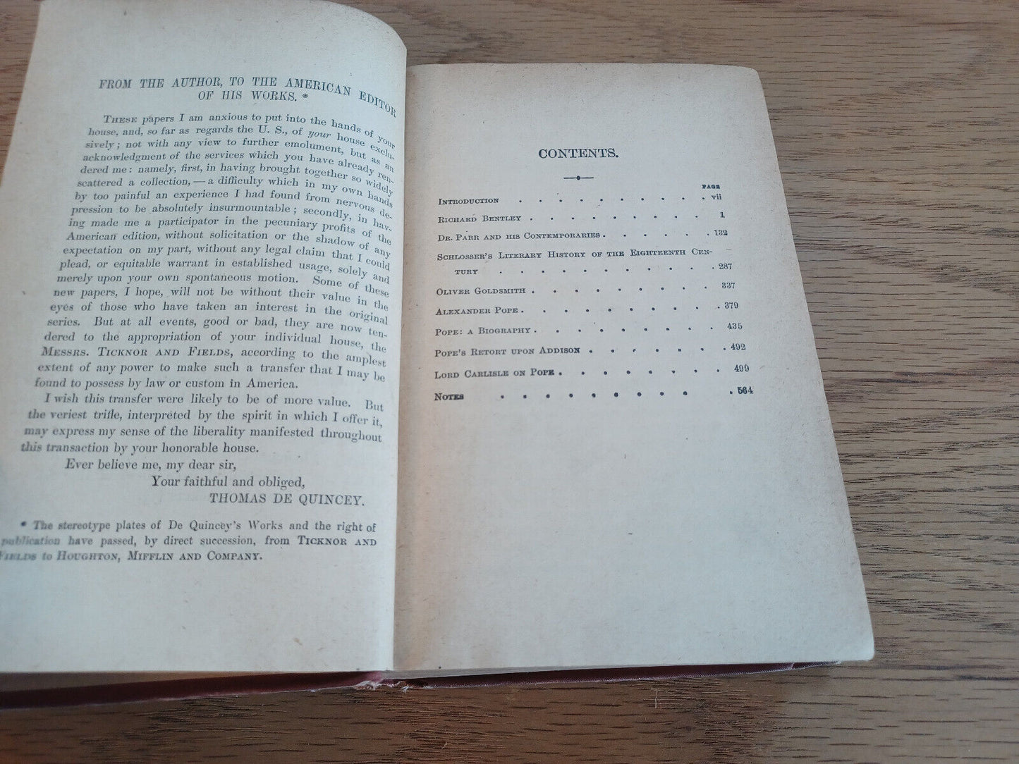 The Eighteenth Century In Scholarship And Literature Thomas De Quincey 1881