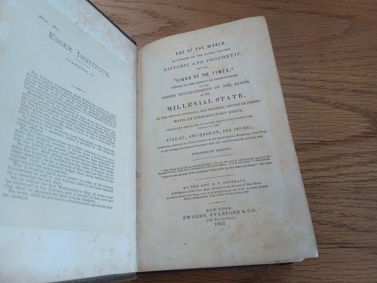 Age Of The World Historic And Prophetic Of The Millenial State R C Shimeall 1842