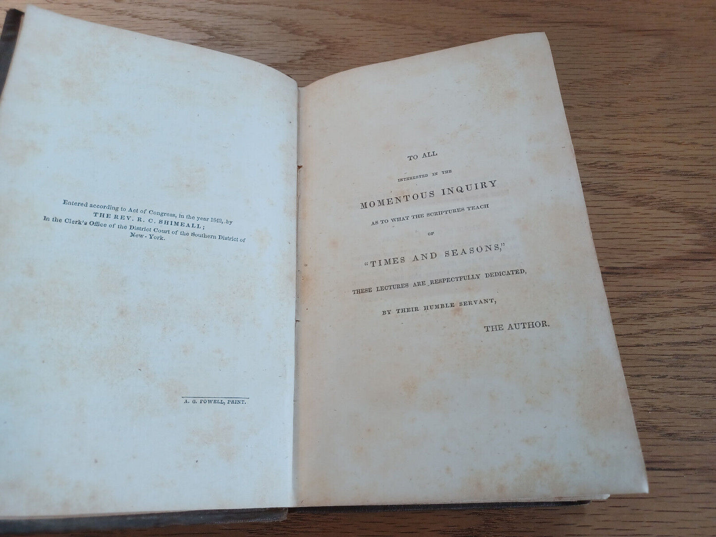 Age Of The World Historic And Prophetic Of The Millenial State R C Shimeall 1842