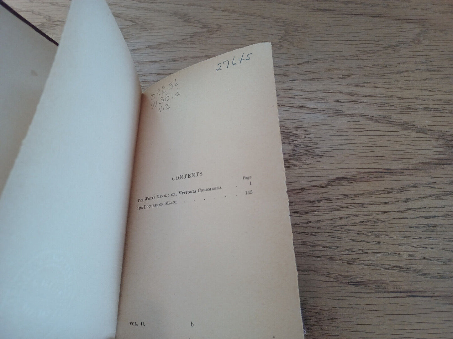 The Dramatic Works Of John Webster Vol Ii 1897