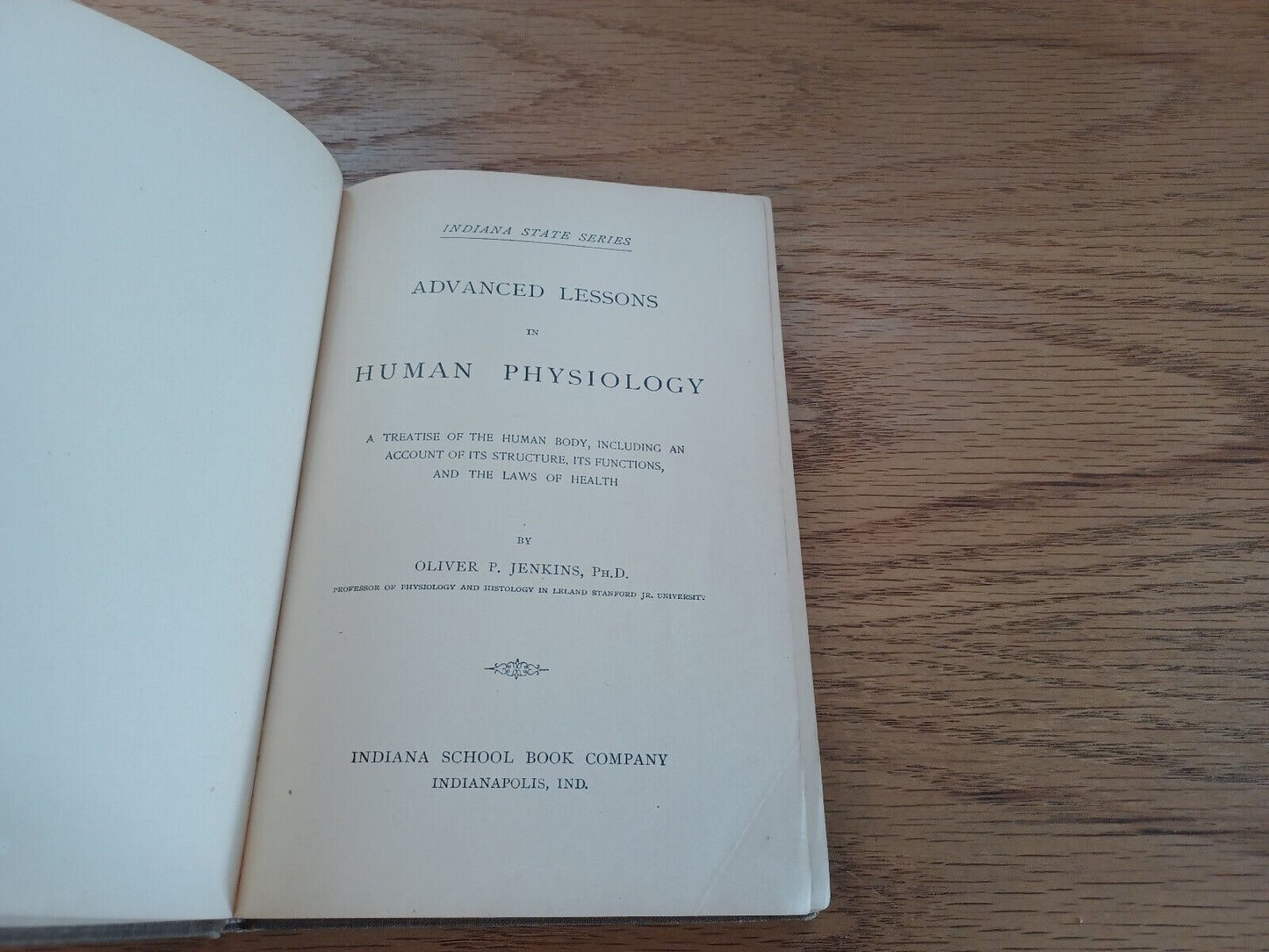 Advanced Lessons In Human Physiology By Oliver P Jenkins 1896