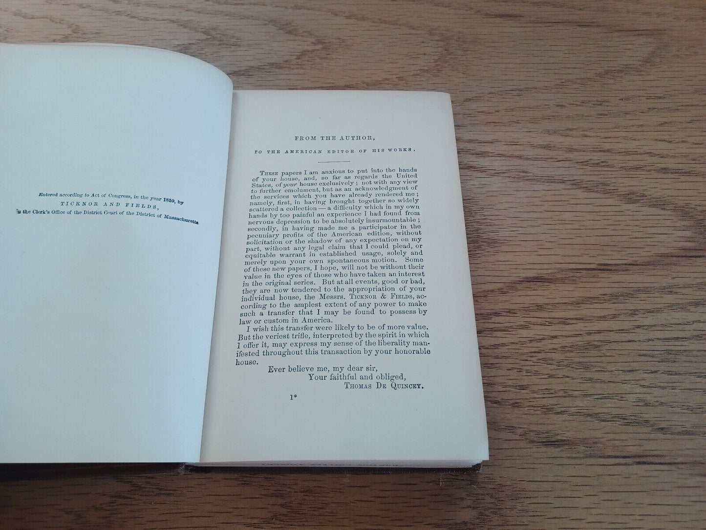 The Avenger A Narrative And Other Papers By Thomas De Quincey 1872