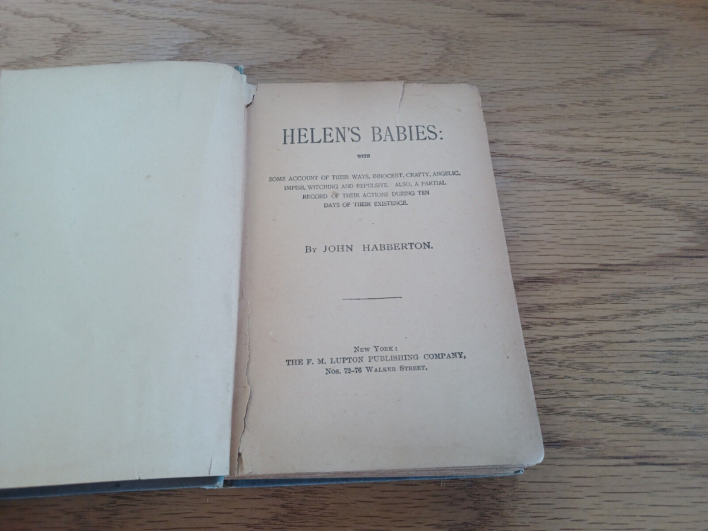Helen’s Babies With Some Account Of Their Ways By John Habberton 1881