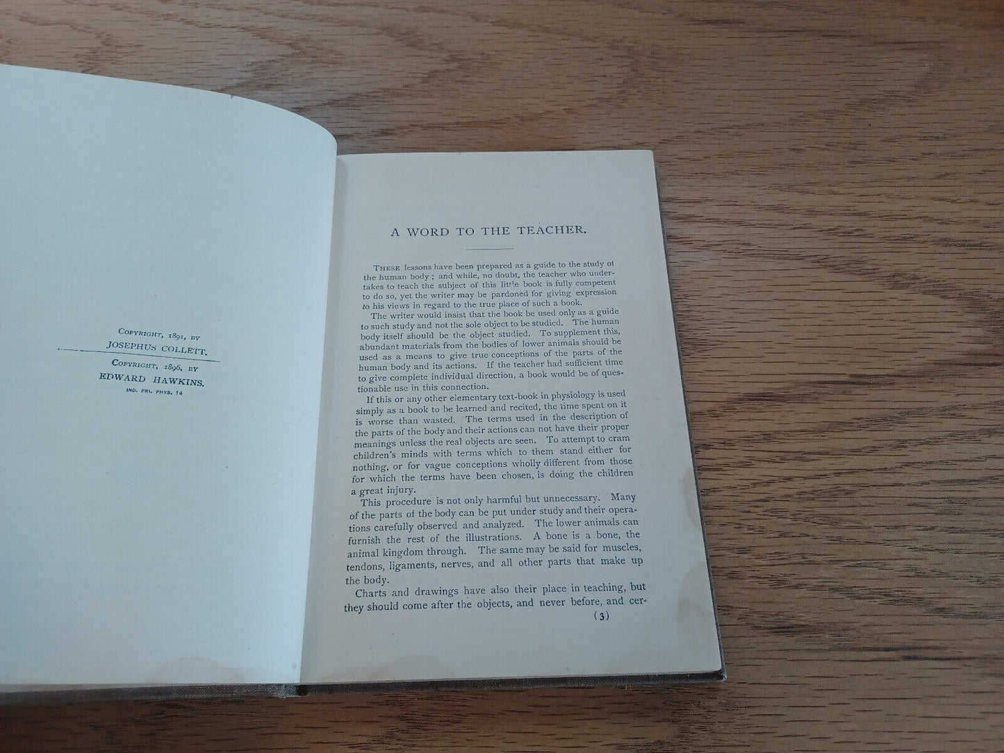 Primary Lessons In Human Physiology By Oliver P Jenkins 1896