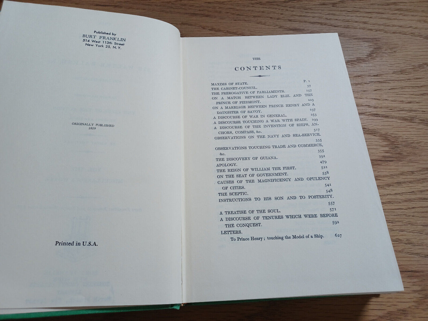 Burt Franklin Series The Works Of Sir Walter Ralegh Vol Viii
