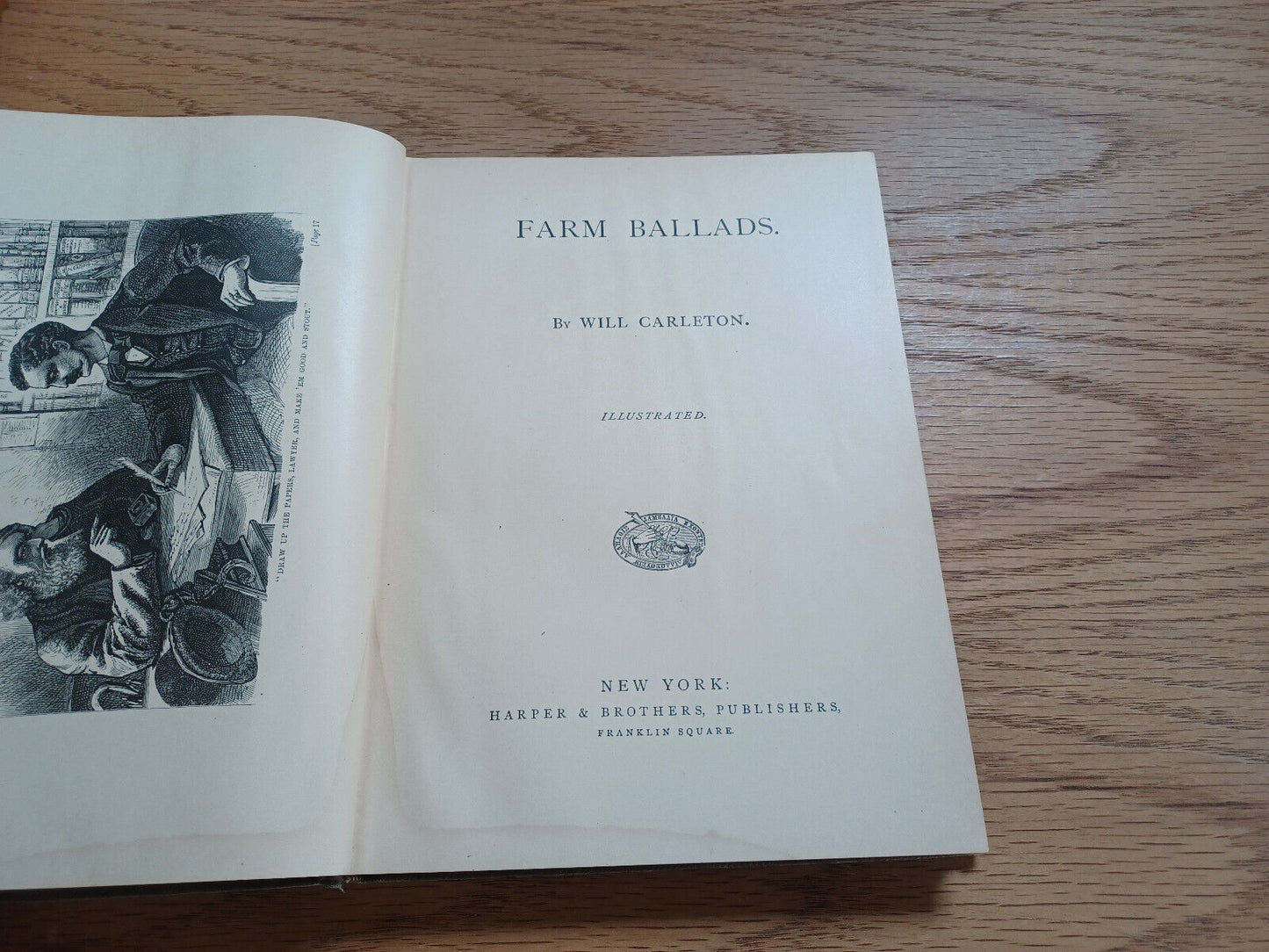 Farm Ballads By Will Carleton Illustrated Harper & Brothers 1882