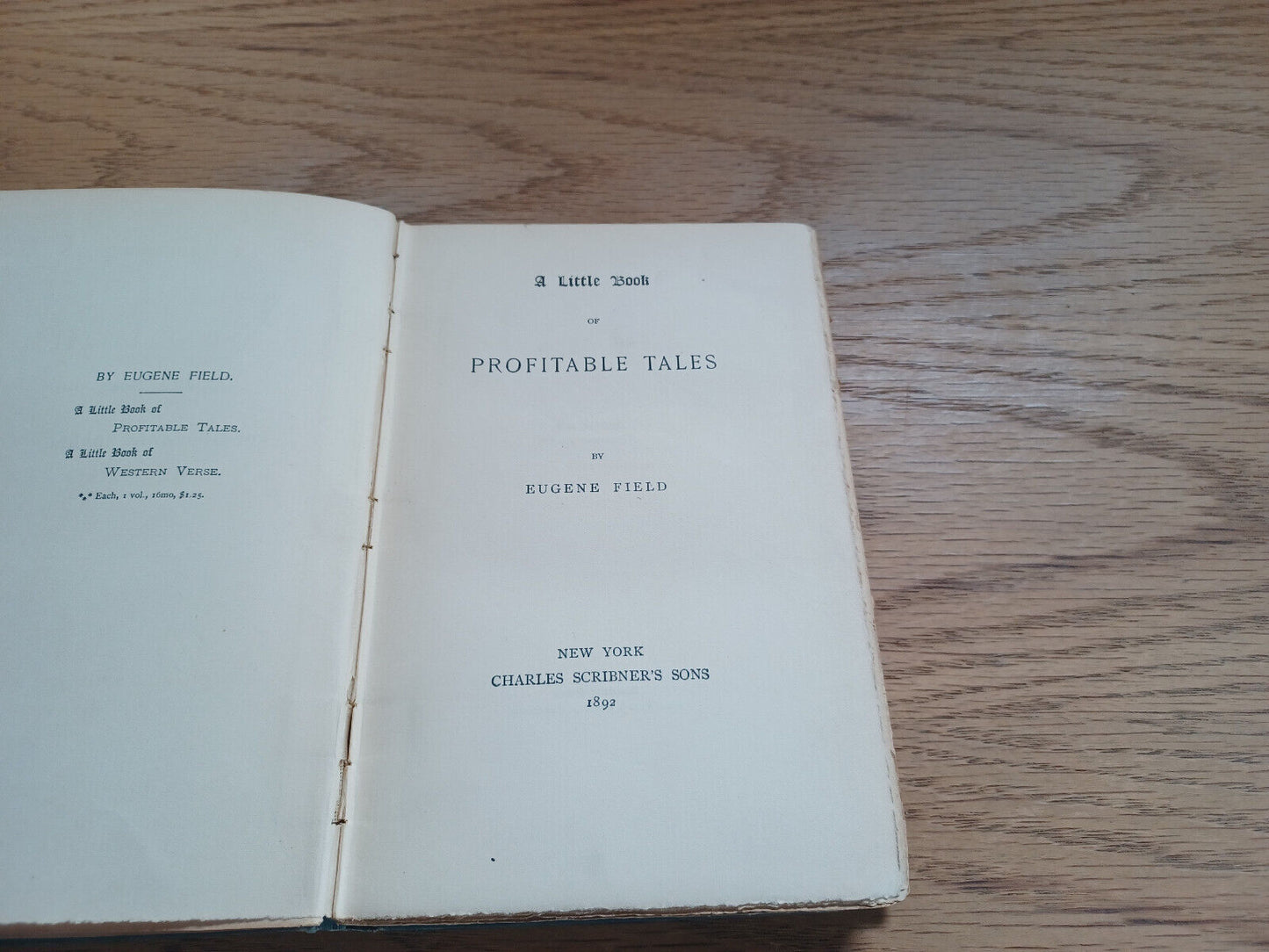 A Little Book Of Profitable Tales By Eugene Field 1892
