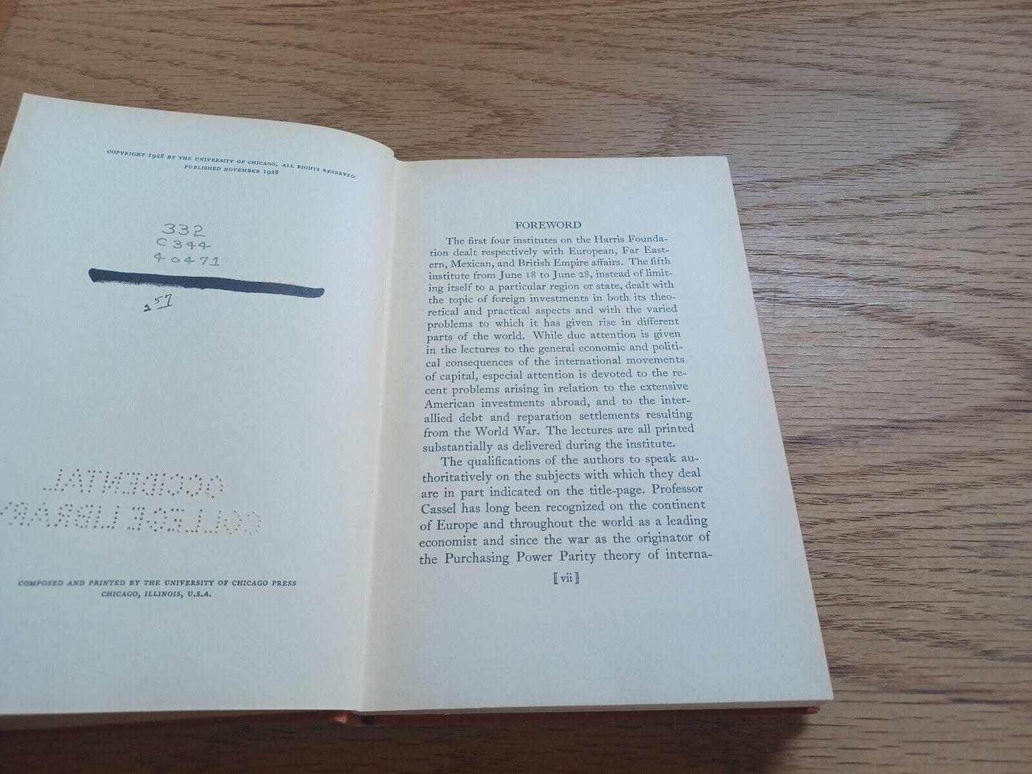 Foreign Investments Lectures On The Harris Foundation 1928 Gustav Cassel