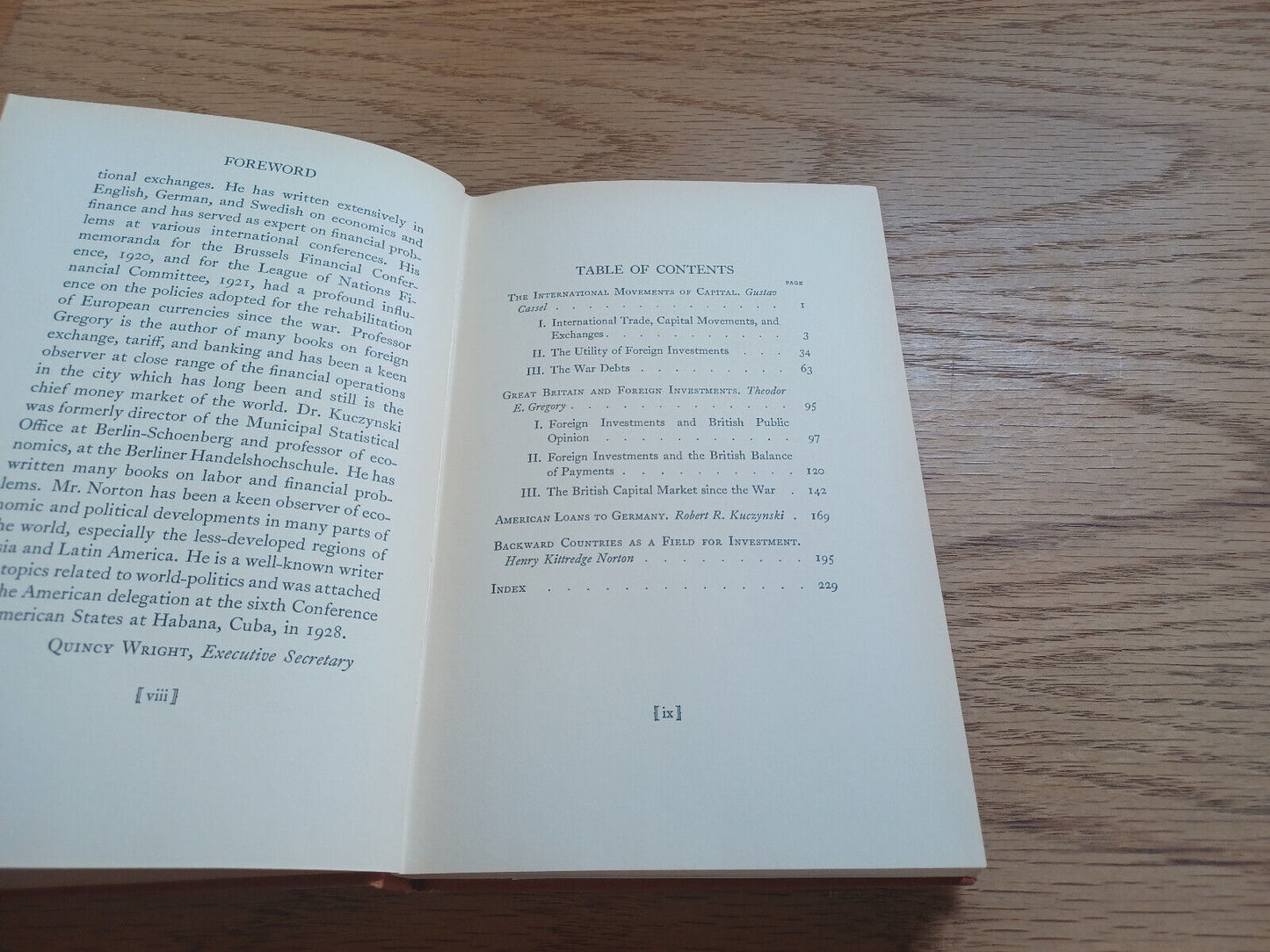 Foreign Investments Lectures On The Harris Foundation 1928 Gustav Cassel