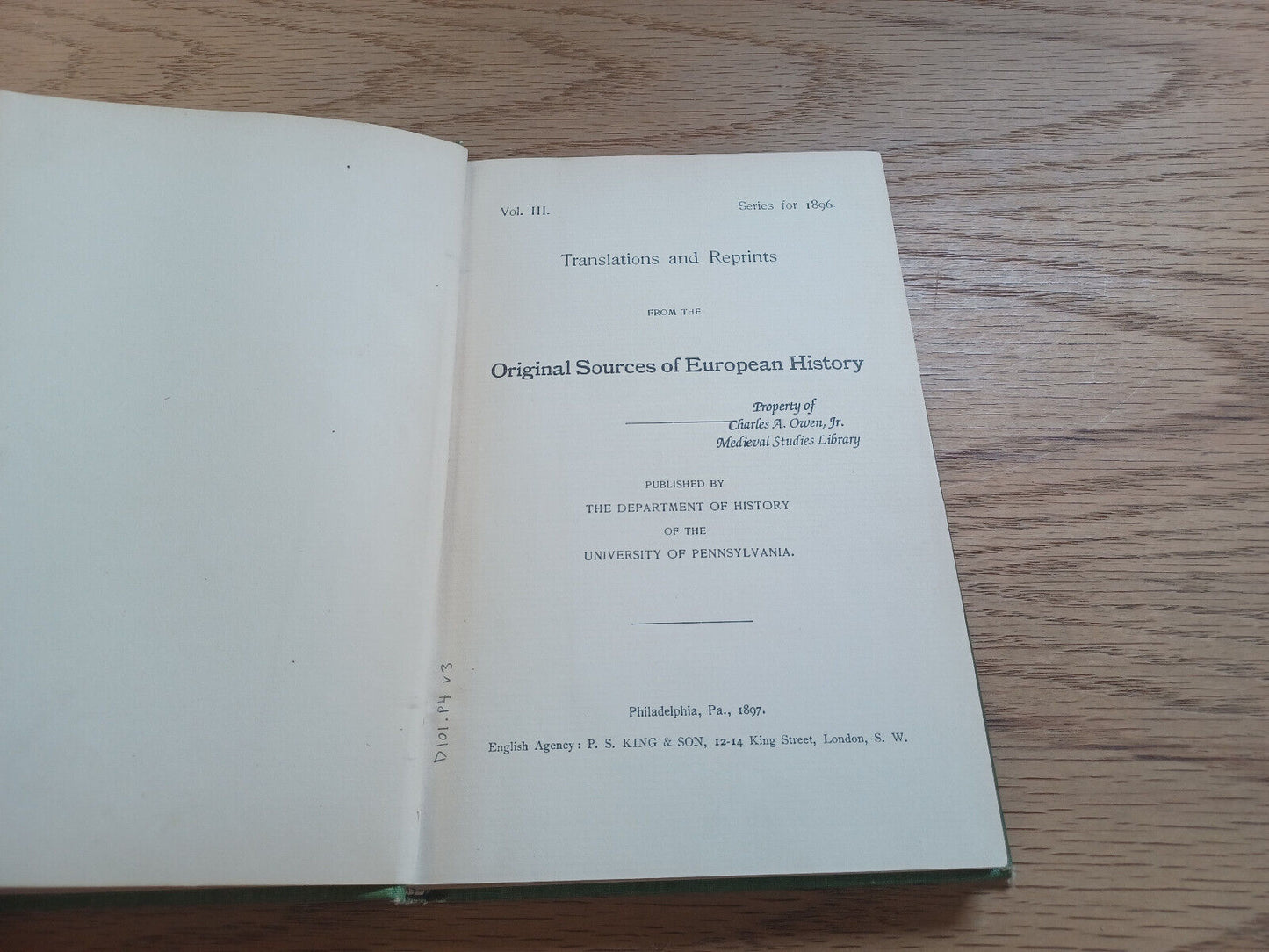 Translations And Reprints From Original Sources Of European History Vol Iii 1897