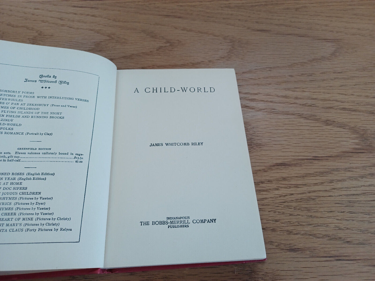 A Child World By James Whitcomb Riley 1896