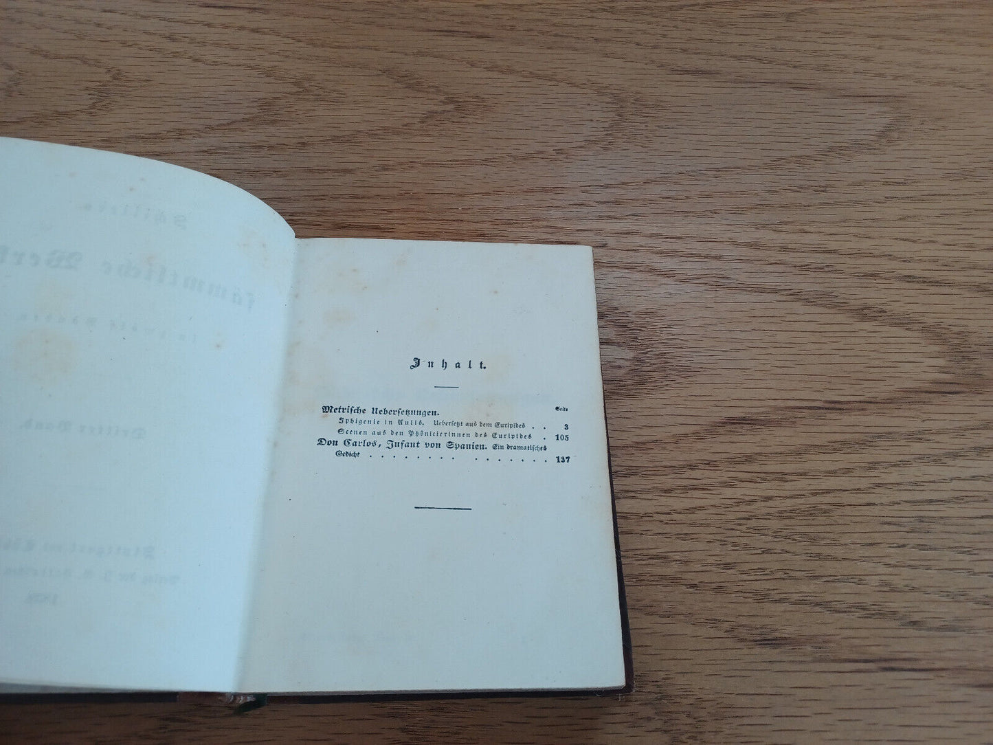 Schiller's Samtliche Werke In Zwolf Banden Dritter Band 1838