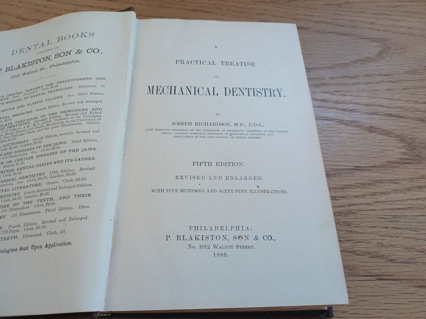 A Practical Treatise On Mechanical Dentistry By Joseph Richardson 1888 5th Ed