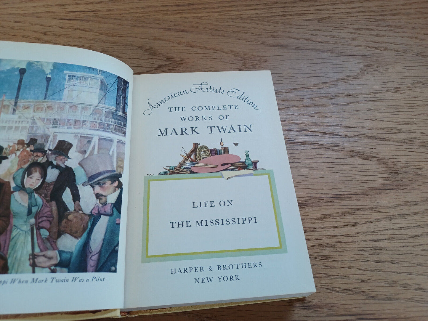 Complete Works Of Mark Twain Life On The Mississippi American Artists Ed 1917