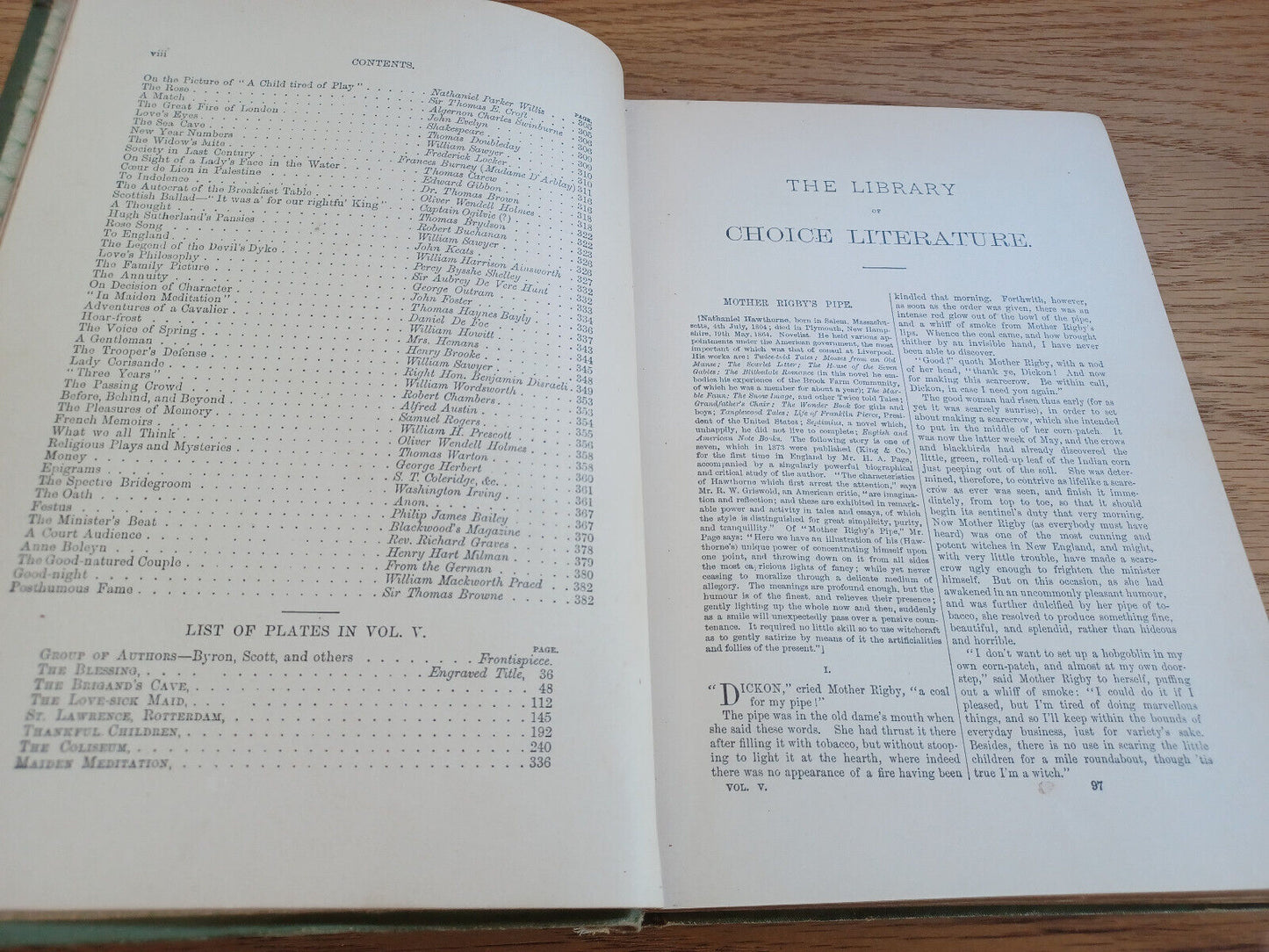 The Library Of Choice Literature Prose And Poetry Vol V 1888