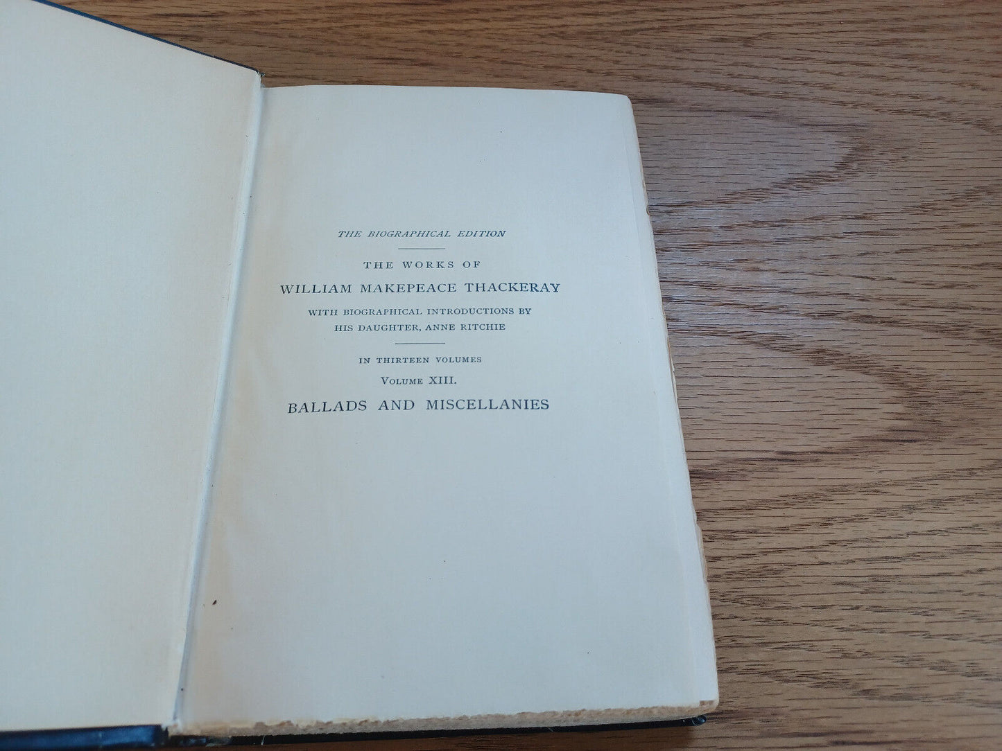 Ballads Critical Reviews Tales By William Makepeace Thackeray 1900