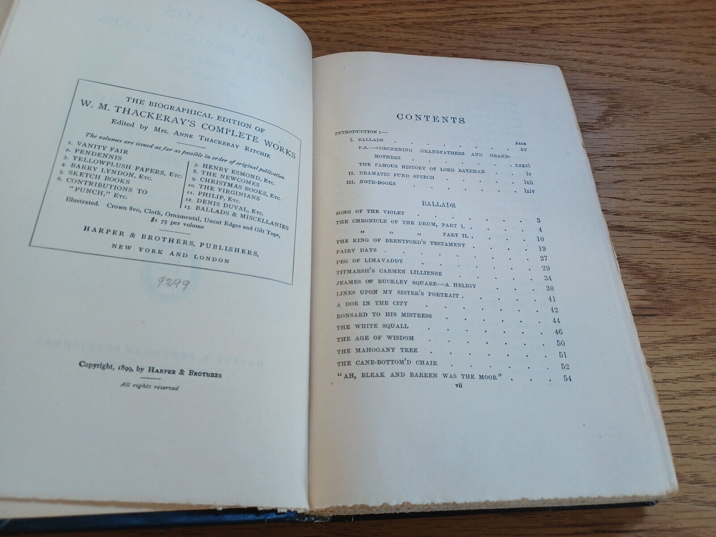 Ballads Critical Reviews Tales By William Makepeace Thackeray 1900
