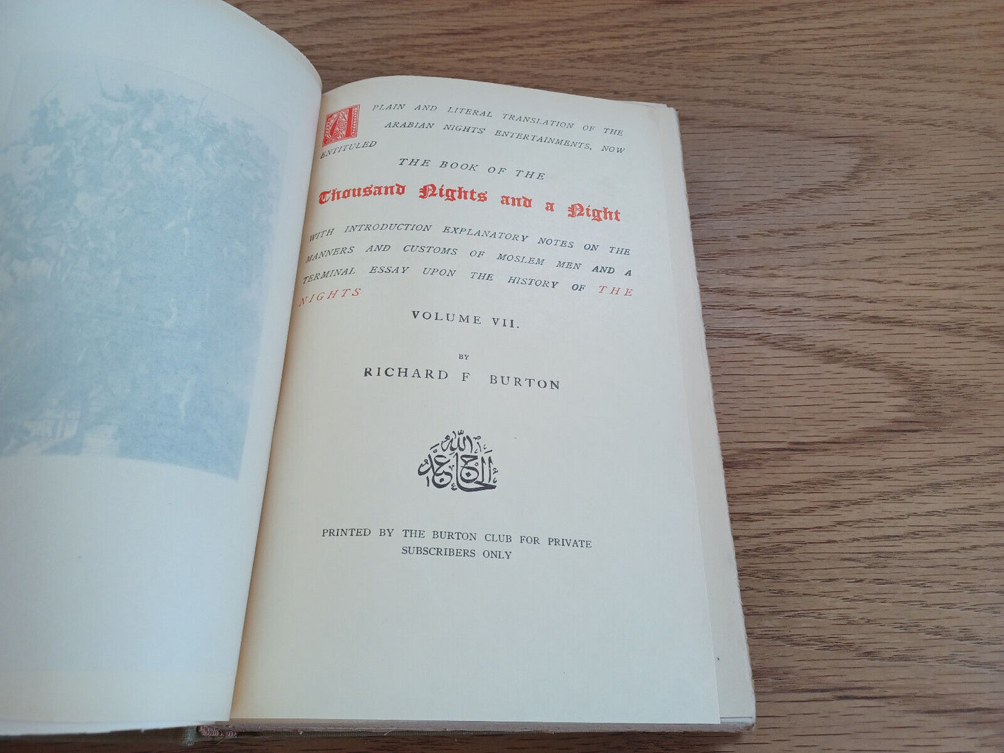 Book Of The Thousand Nights And A Night Vol Vii Teheran Edition Richard F Burton