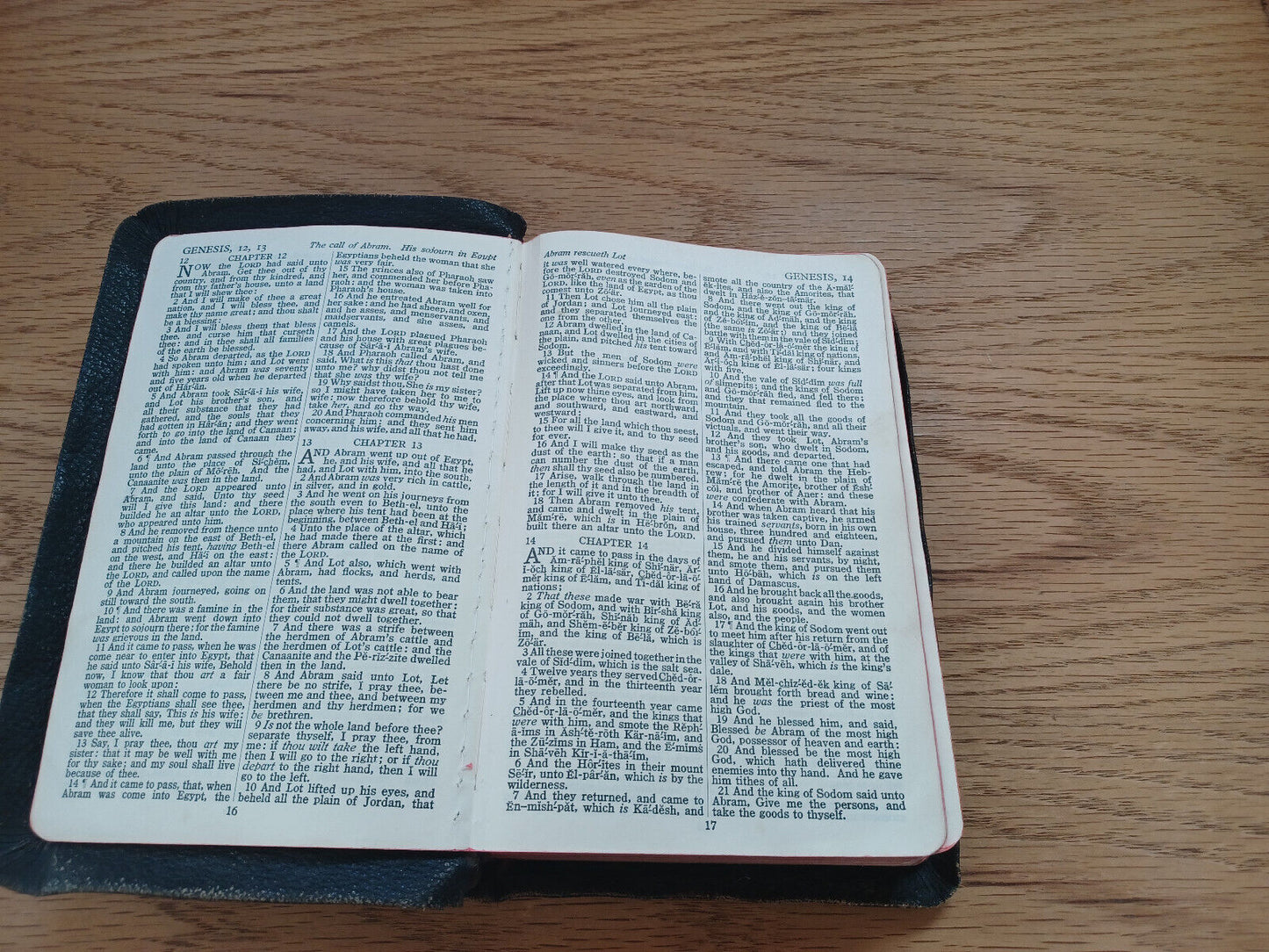 Holy Bible Authorized King James Version 1934 Collins' Clear Type Press Leather