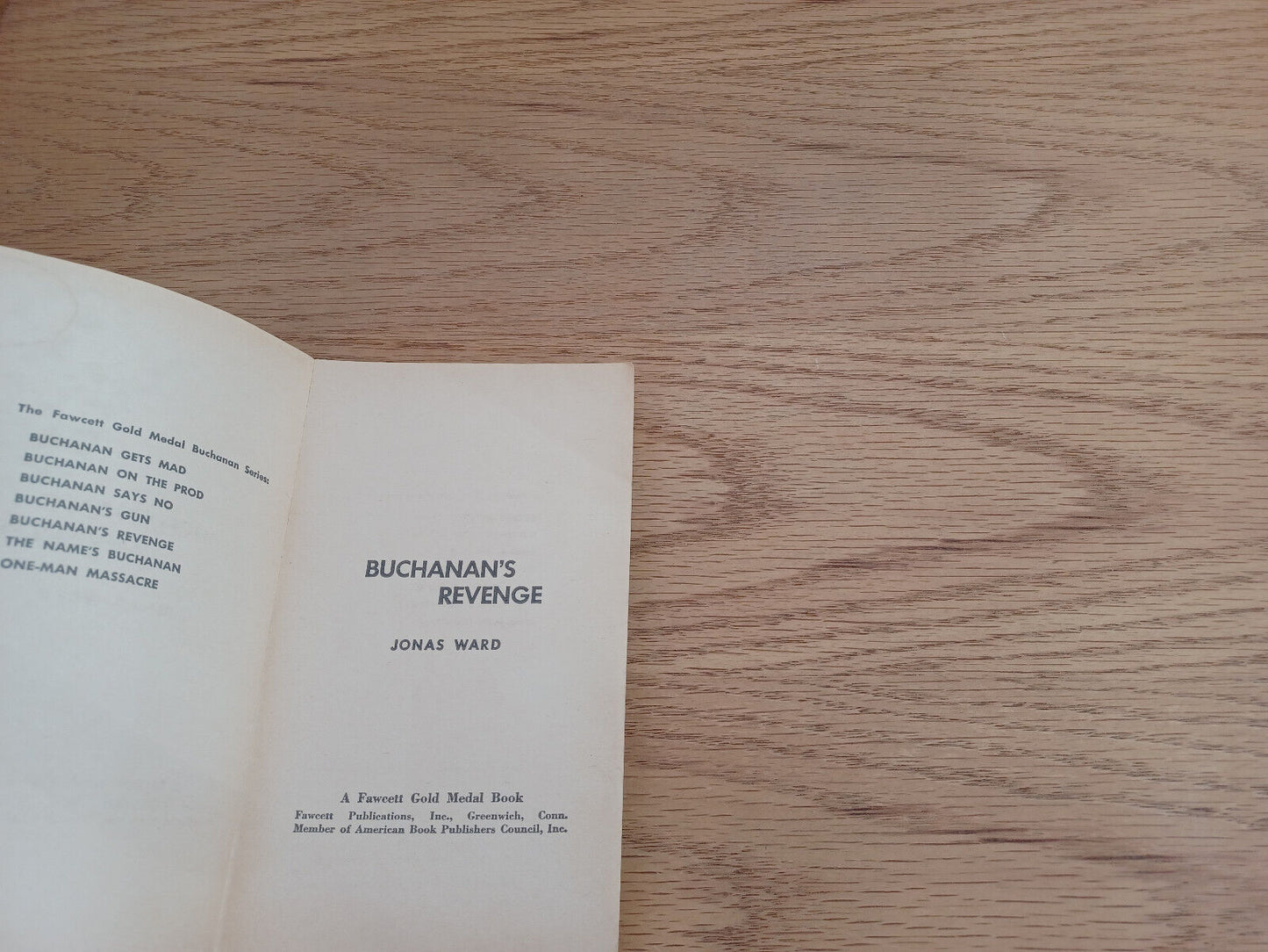 Buchanan'S Revenge Jonas Ward 1960