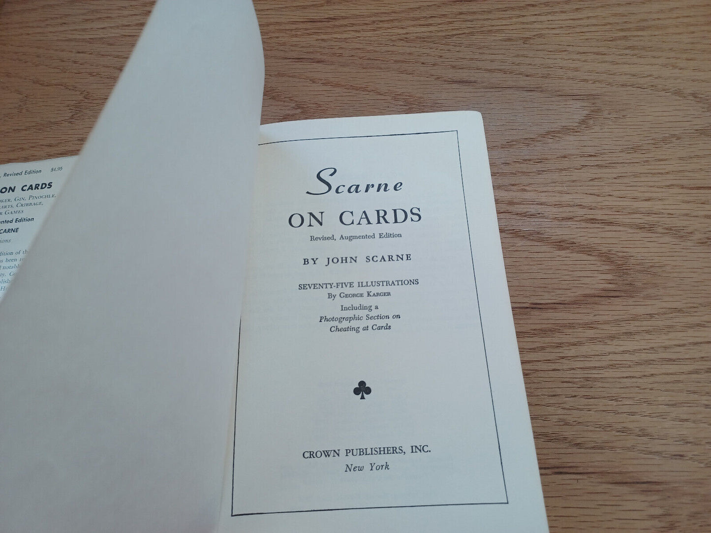 Scarne On Cards John Scarne Dust Jacket 1963