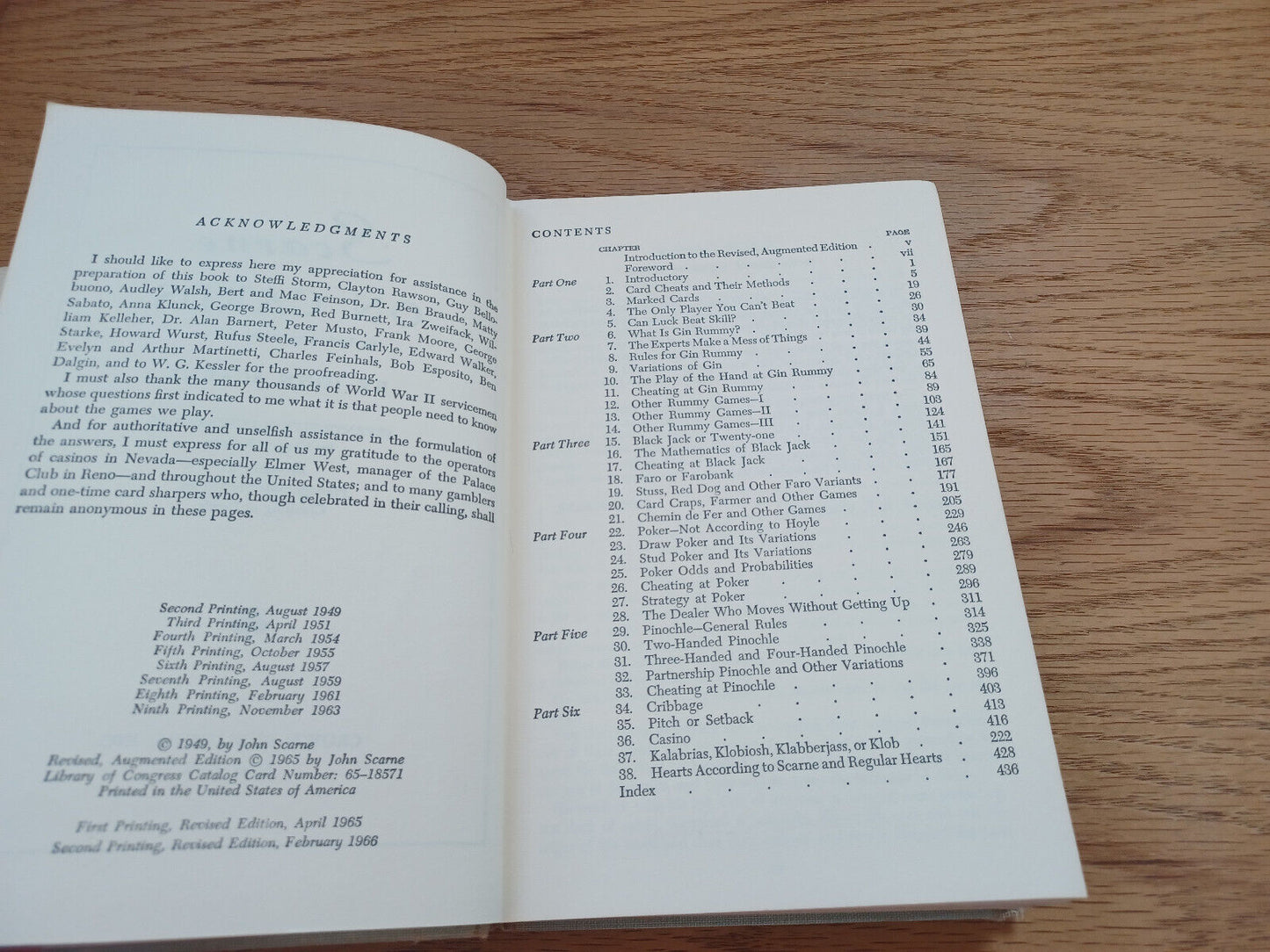 Scarne On Cards John Scarne Dust Jacket 1963