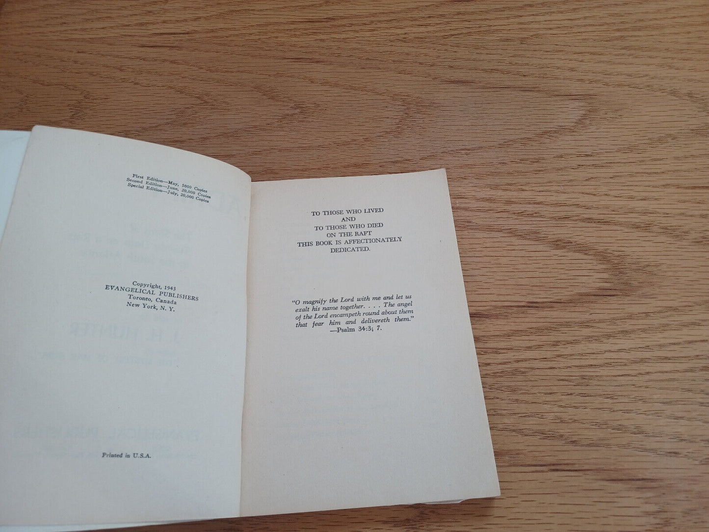 Adrift J H Hunter 1943 Special Edition