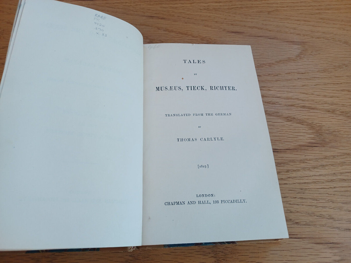 Translations From The German Thomas Carlyle Vol Iii 1870