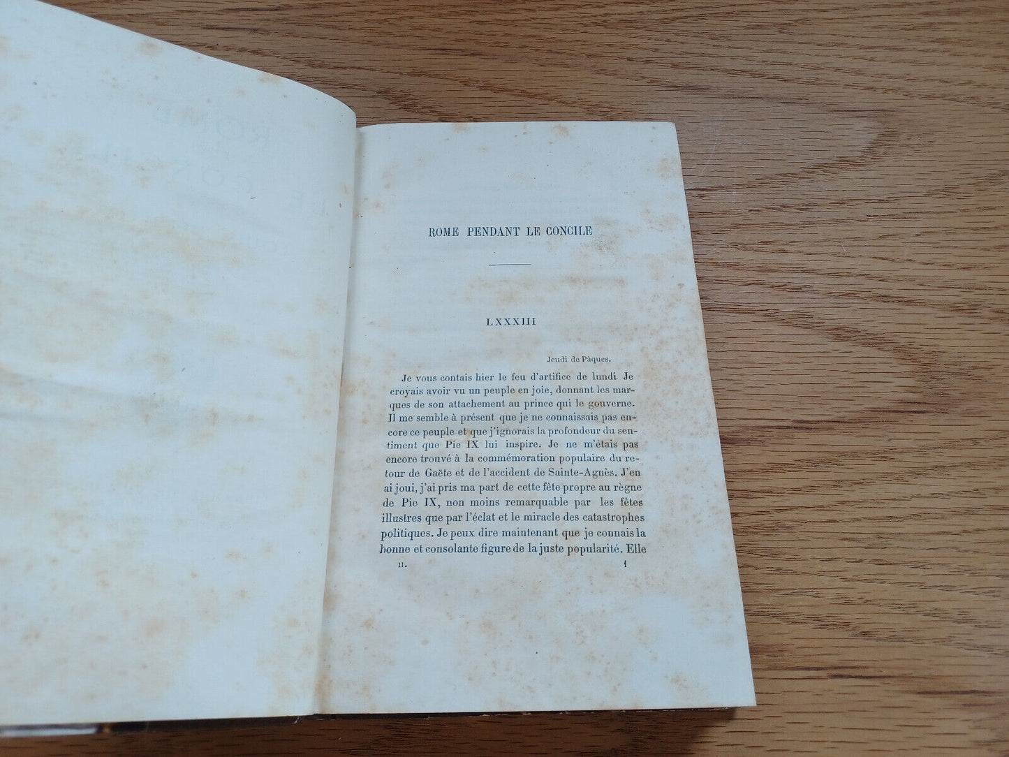 Rome Pendant Le Concile Par Louis Veuillot Tome Second 1872 French