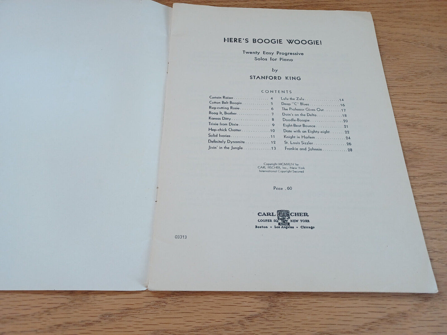 Here'S Boogie Woogie Stanford King Piano 1944