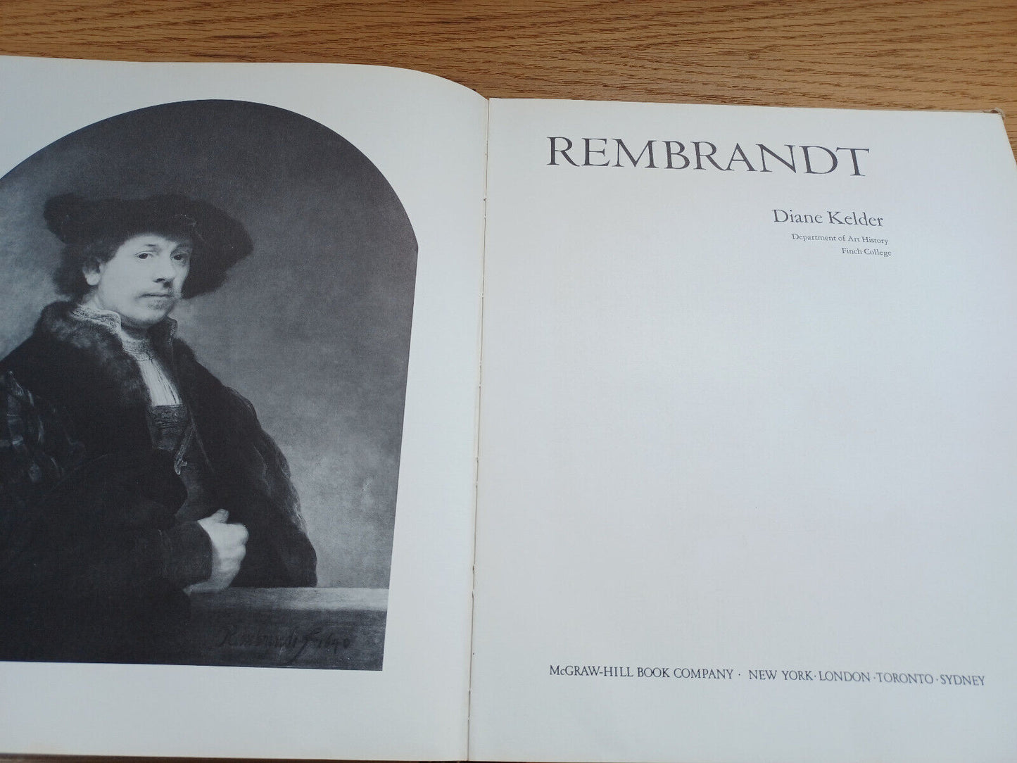 Rembrandt Diane Kelder 1970 Hardcover