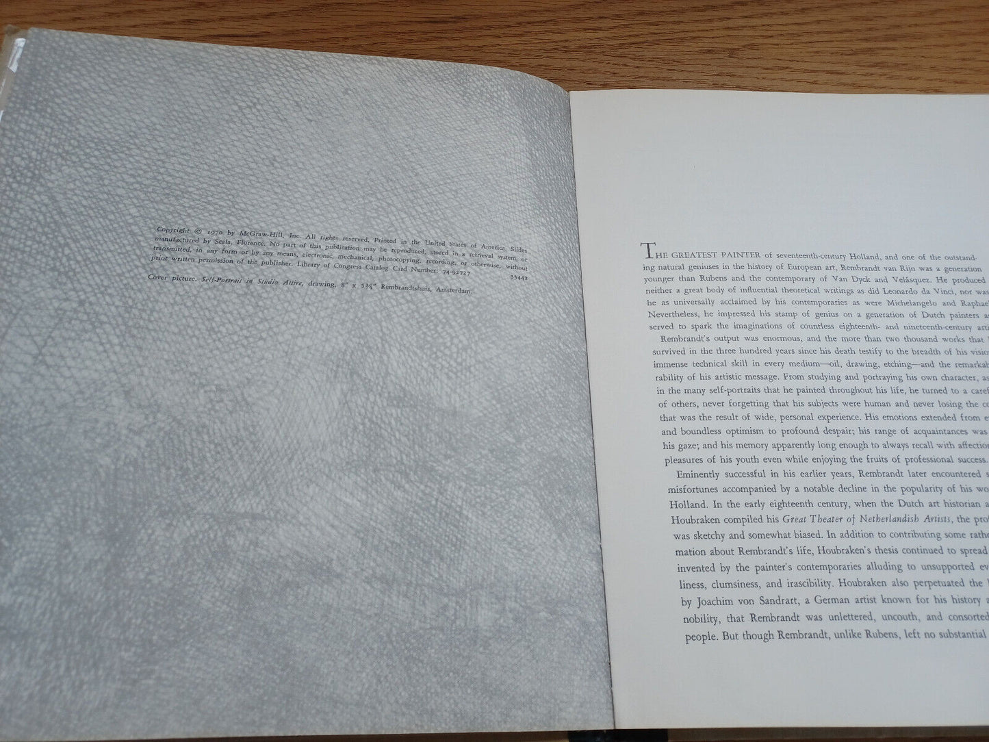 Rembrandt Diane Kelder 1970 Hardcover