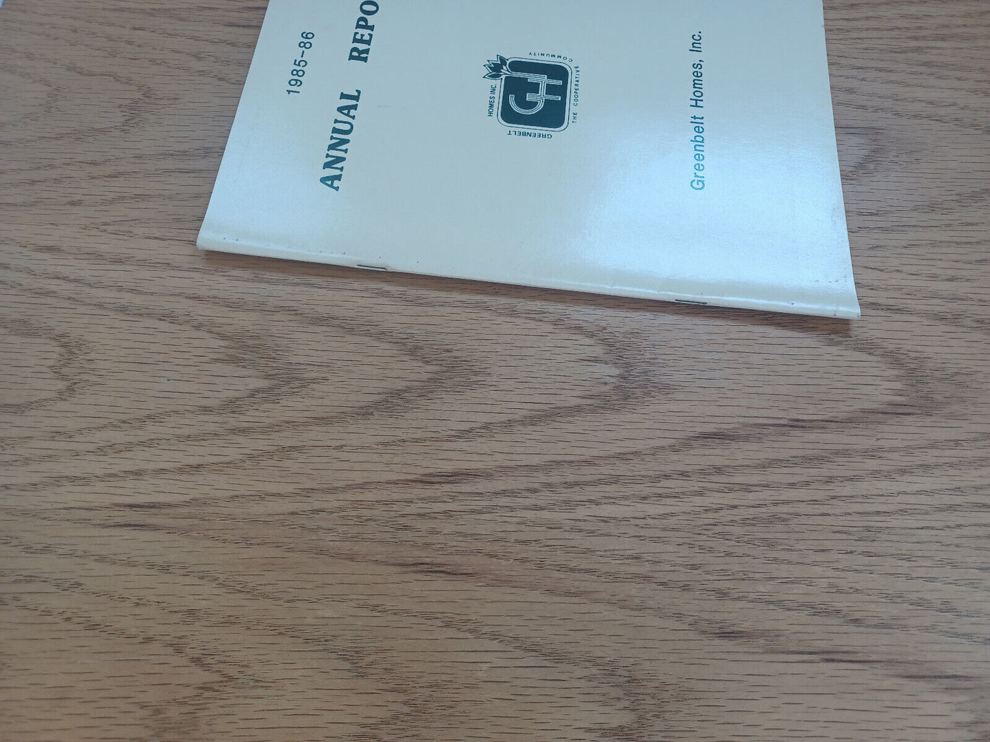 1985-86 Annual Report Greenbelt Homes The Cooperative Community