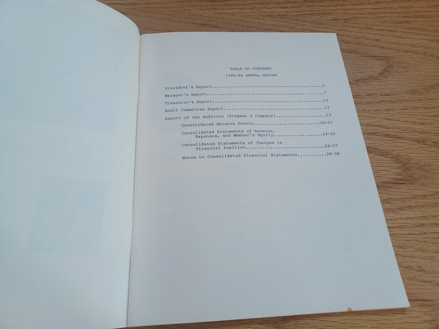 1985-86 Annual Report Greenbelt Homes The Cooperative Community