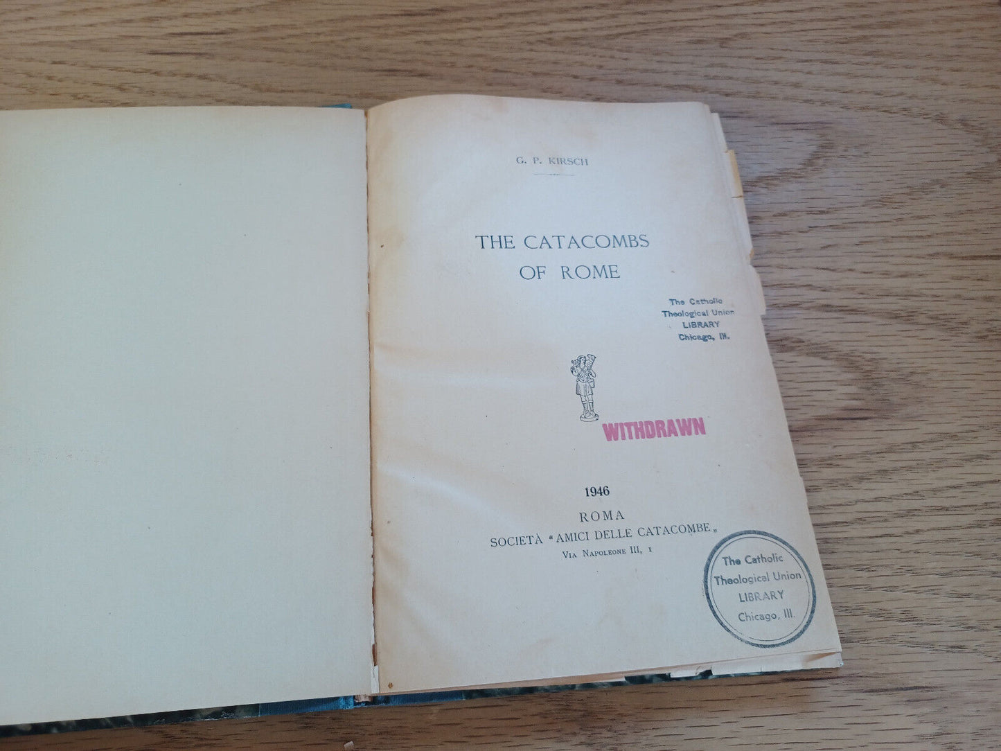 The Catacombs Of Rome 1946 G P Kirsch