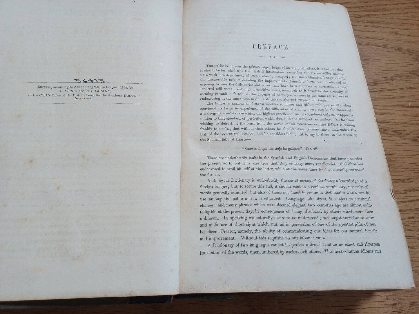 Pronouncing Dictionary Spanish And English Languages Mariano 1852