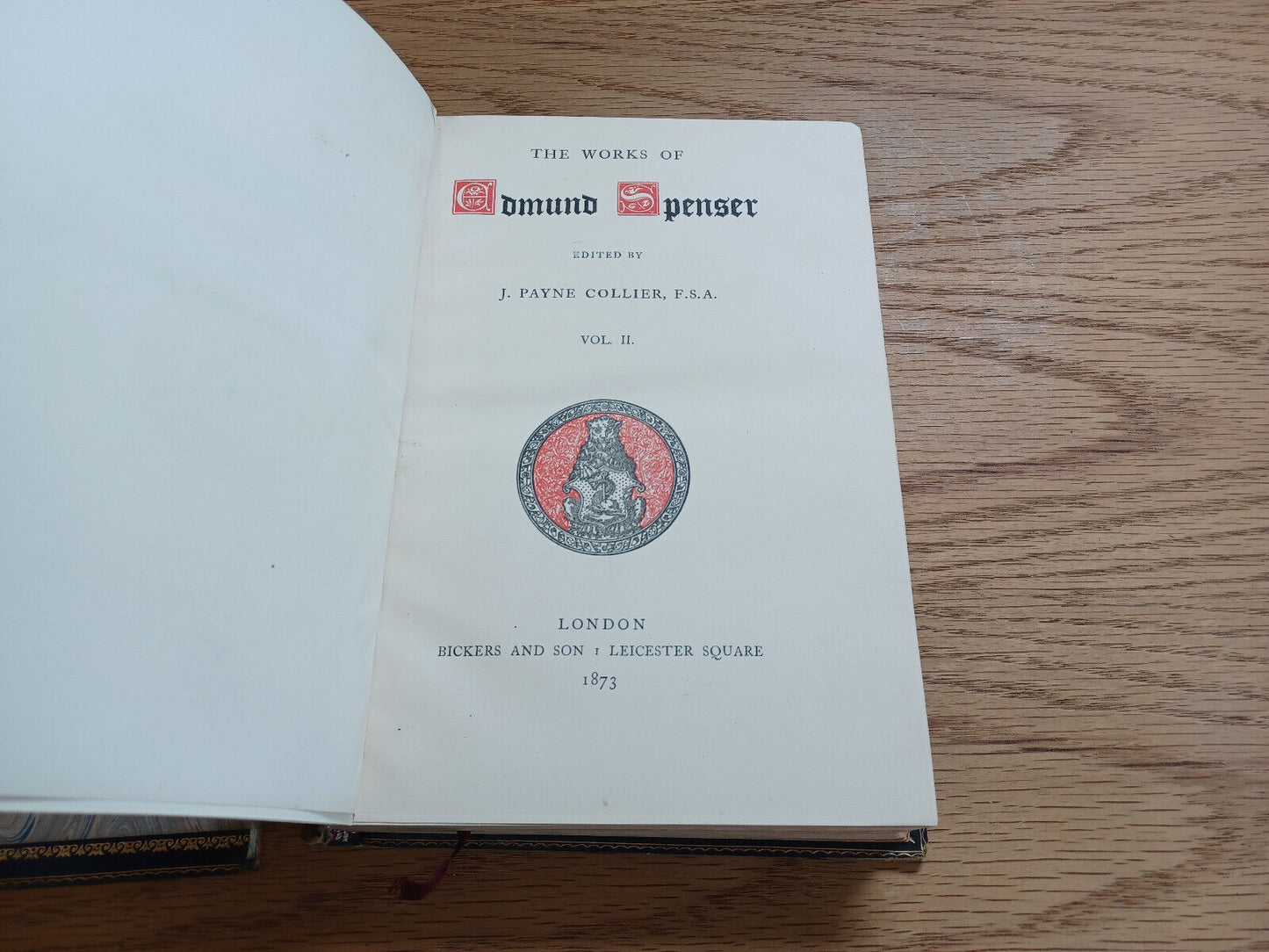 The Works Of Edmund Spenser Vol Ii Edited By J Payne Collier 1873