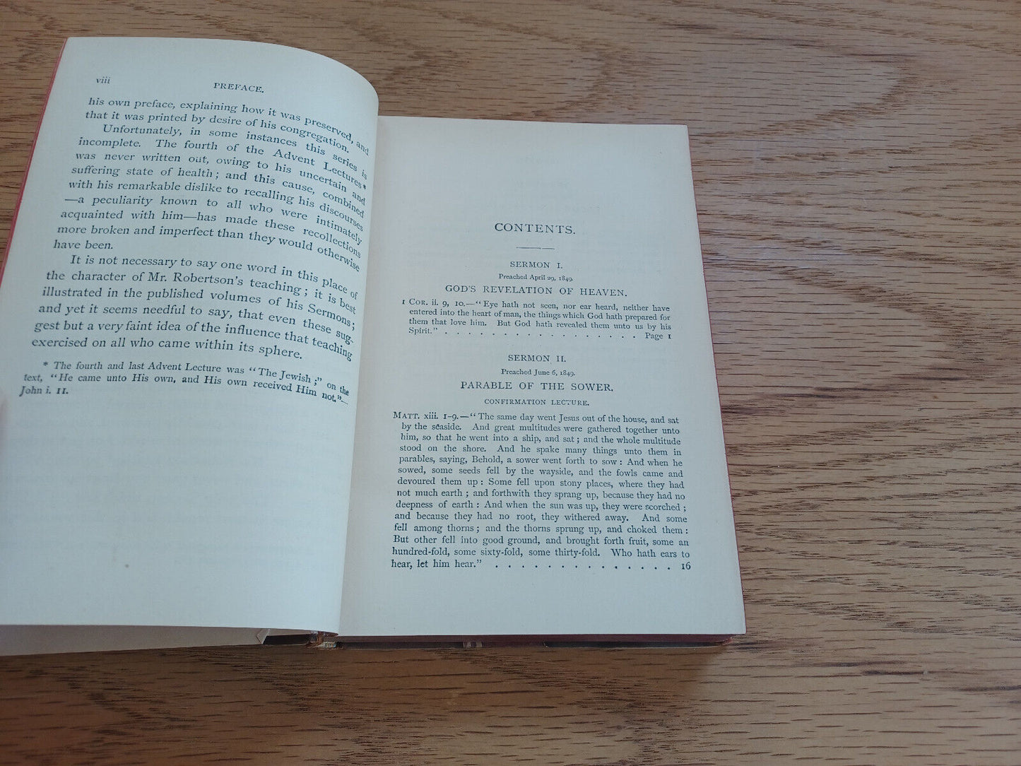 Sermons Frederick W Robertson First Series 1888 New Edition