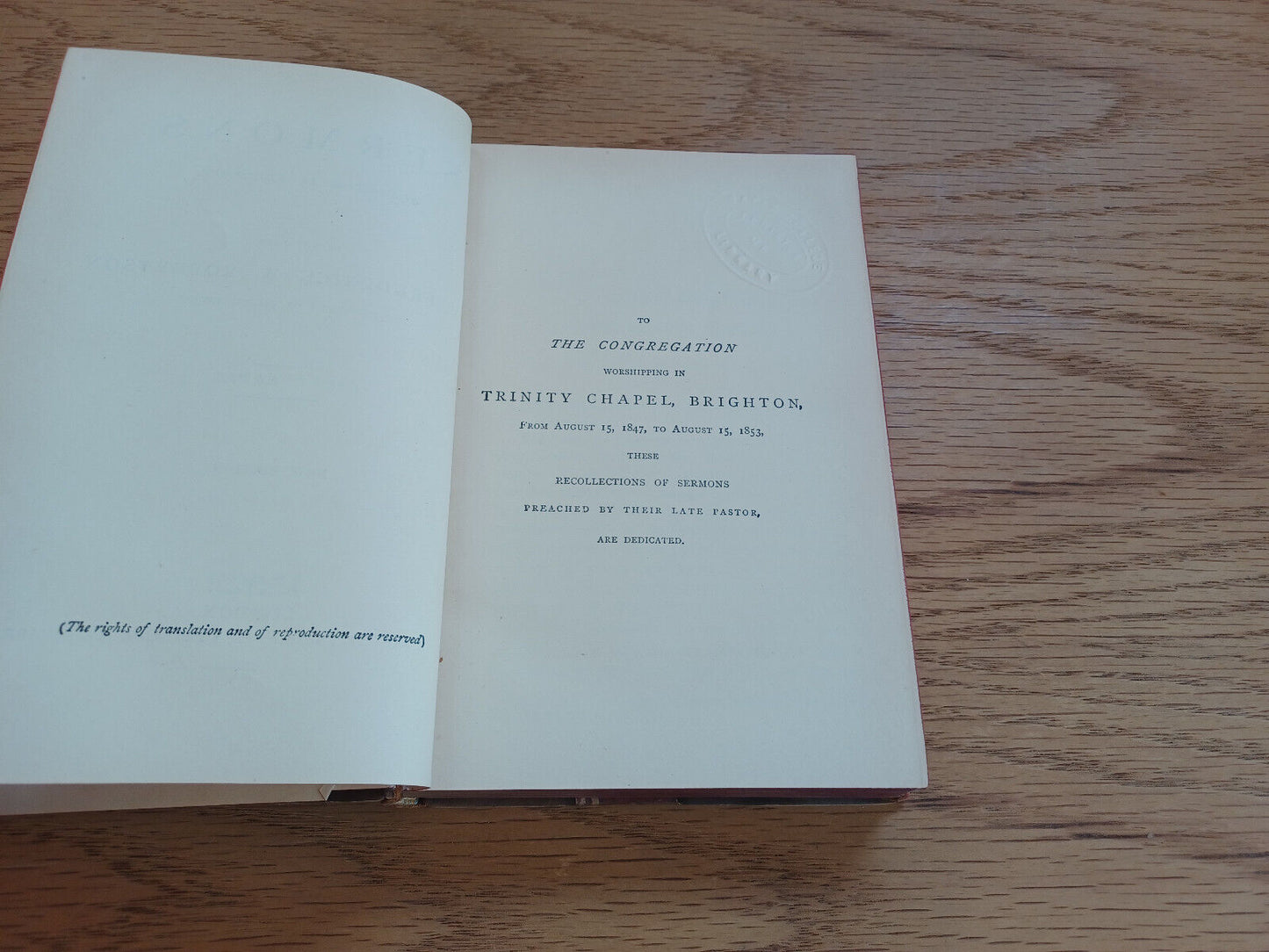 Sermons Frederick W Robertson First Series 1888 New Edition