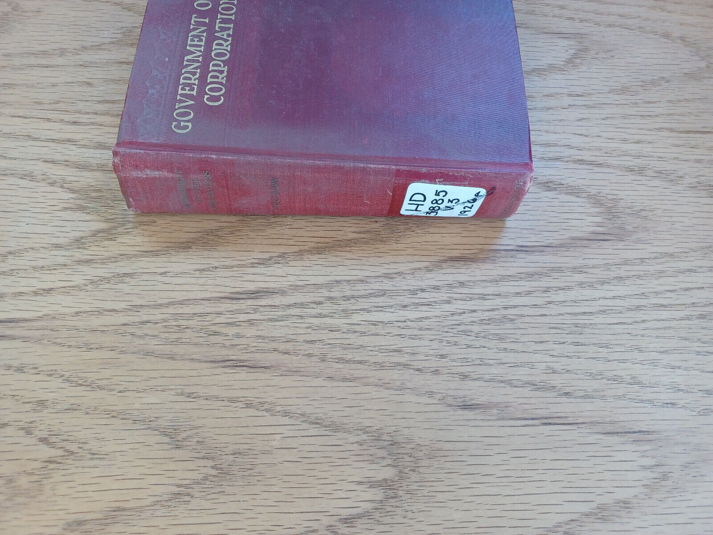 Government Owned Corporations Harold Archer Van Dorn 1926