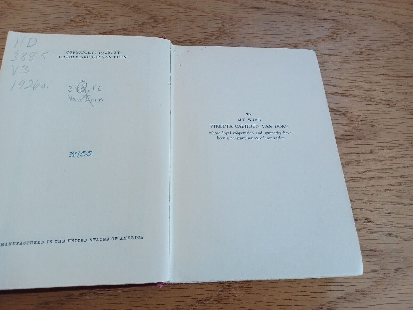 Government Owned Corporations Harold Archer Van Dorn 1926