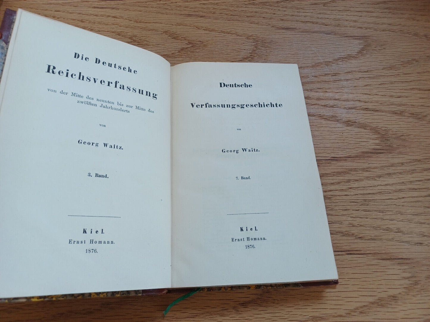Deutsche Verfassungsgeschichte Von Georg Waitz 7 Band 1876