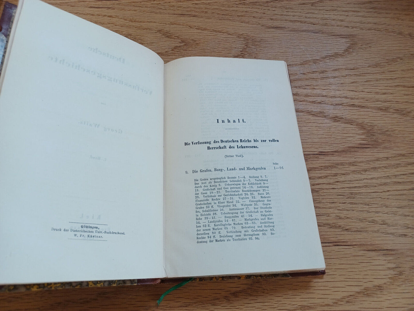 Deutsche Verfassungsgeschichte Von Georg Waitz 7 Band 1876