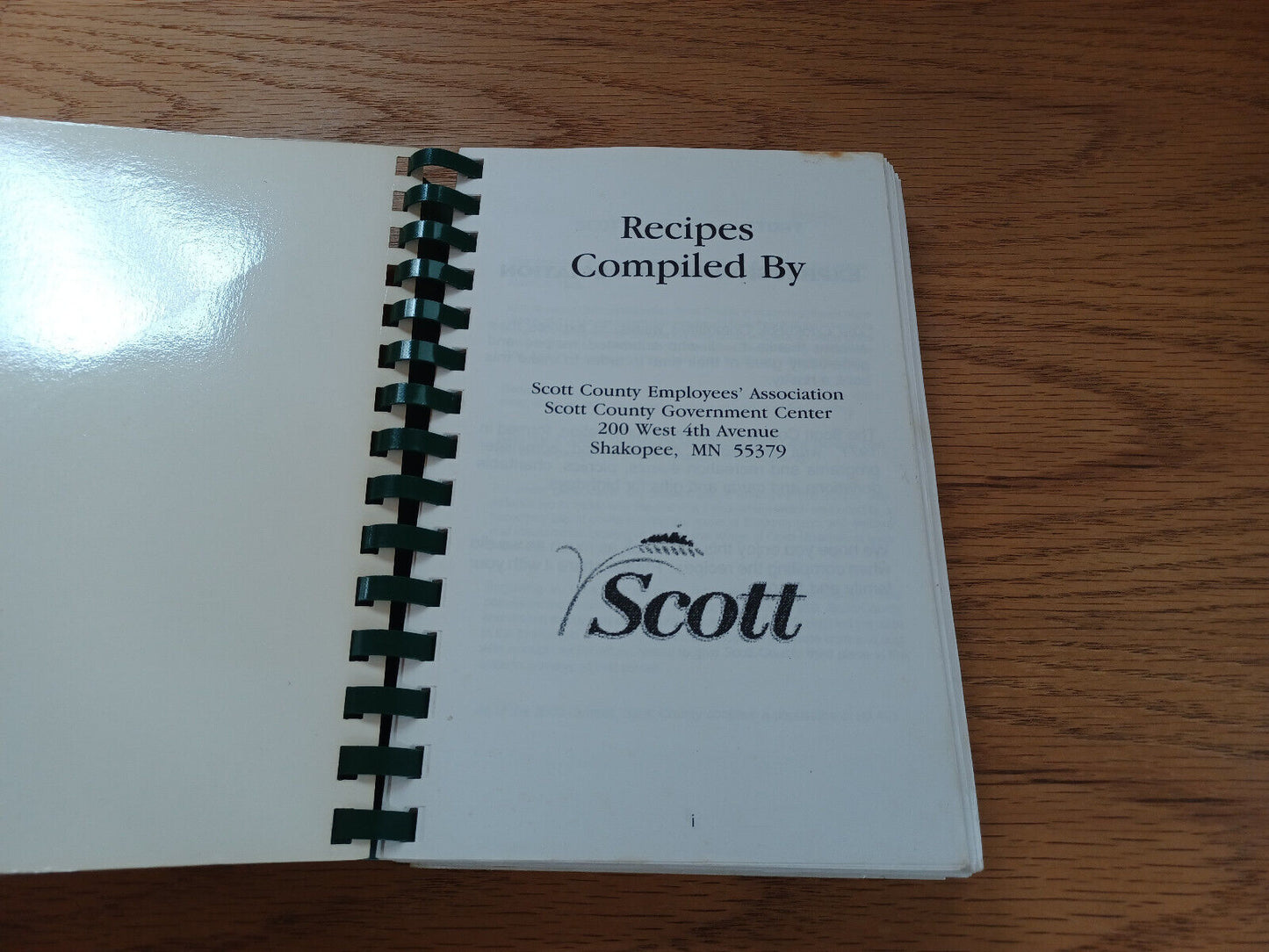 Scott County Employees' Association Government Center Shakopee Mn Cookbook