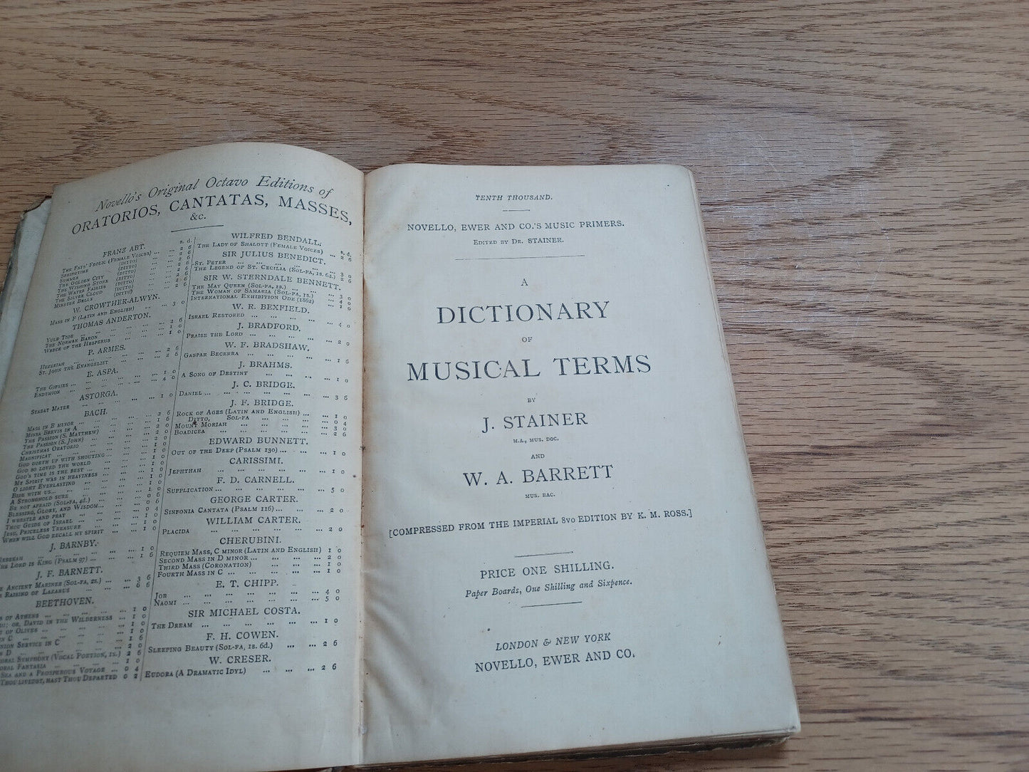 A Dictionary Of Musical Terms J Stainer W A Barrett