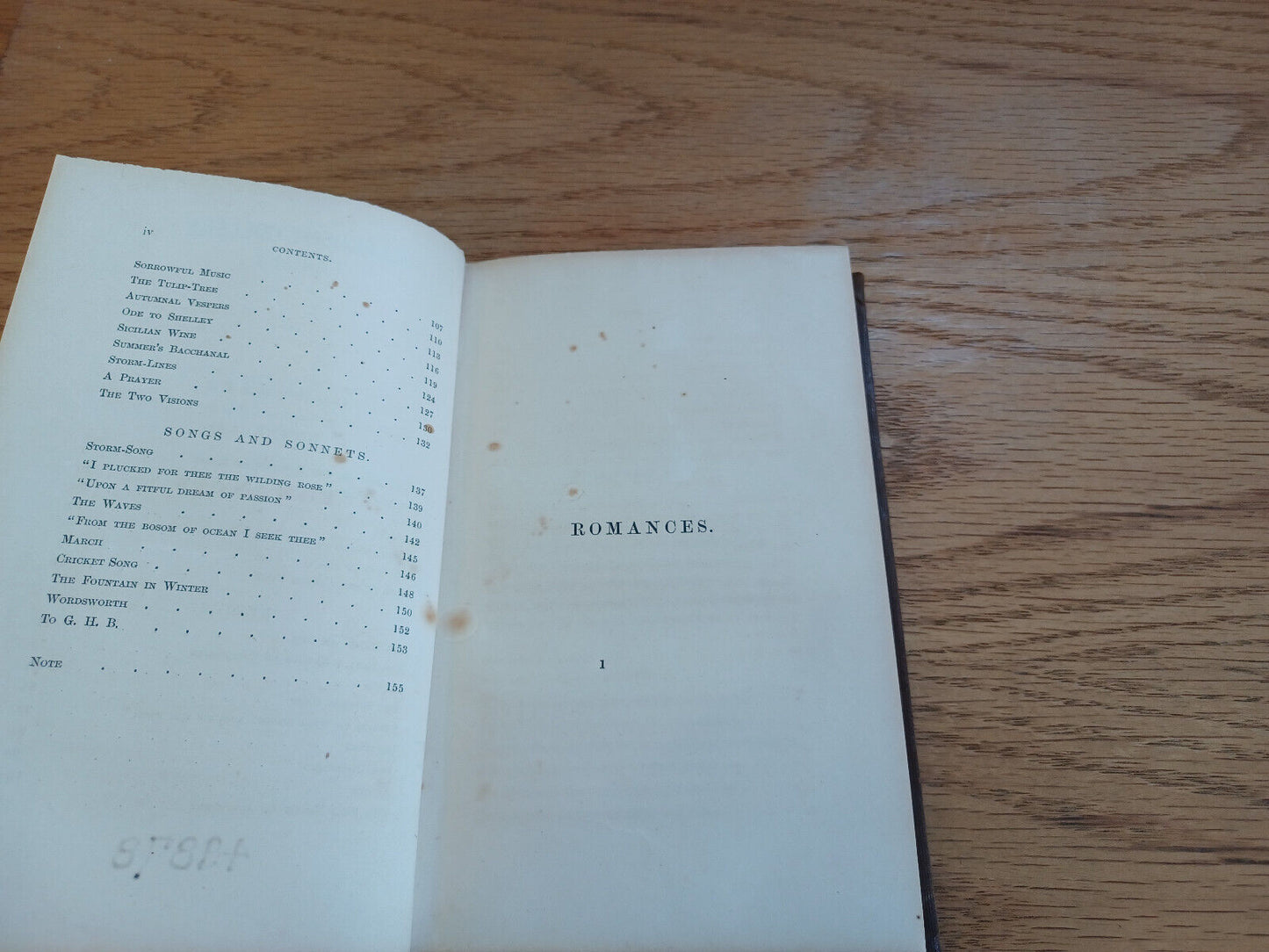 A Book Of Romances Lyrics And Songs Bayard Taylor 1852